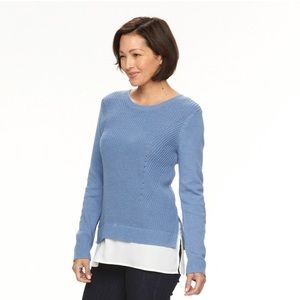 NWT Croft & Barrow Textured Mock Layered